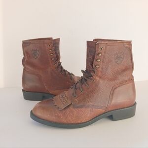 Ariat Heritage Lacer Leather Lace Up Rodeo Western Boots